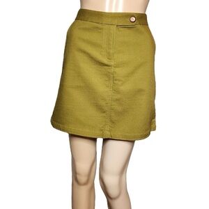 Anthropologie Vanessa Virginia Olive Green‎ Skirt Size 12